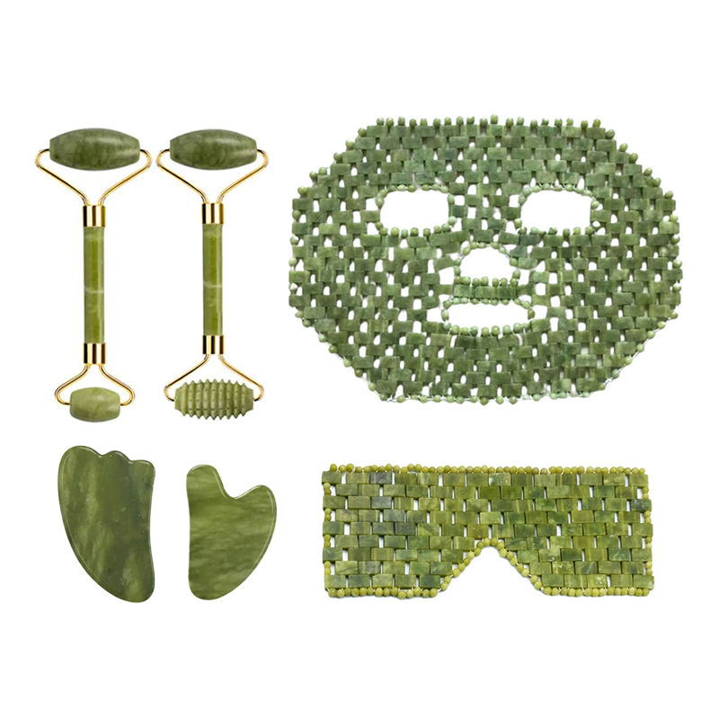 Jade Gua Sha Tool - Натуральная Xiuyan Нефритовая маска для лица