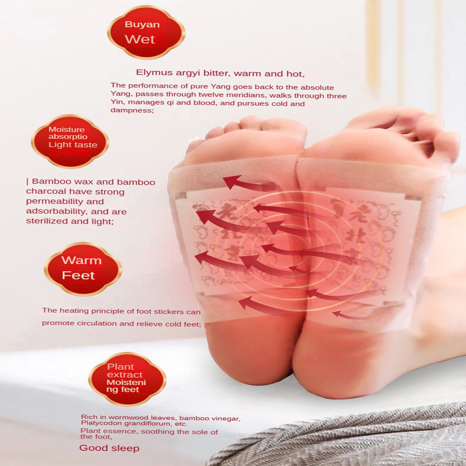 50 шт., пластыри для ног с нак – обзор и цена Detox Foot Patch