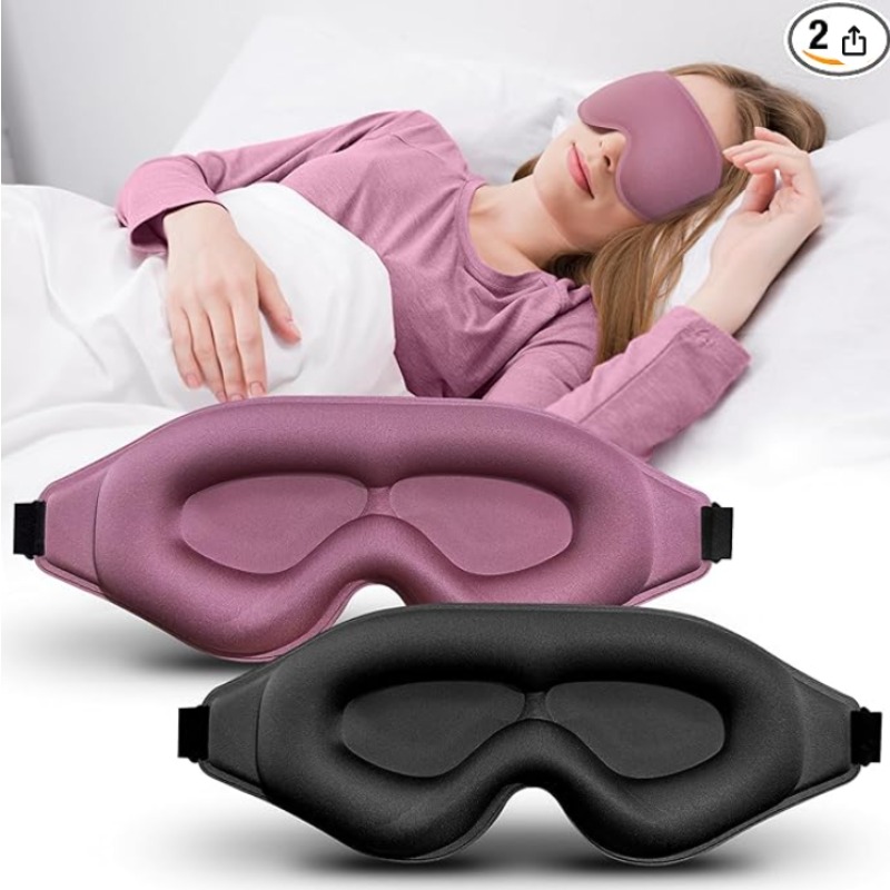 2 упаковки 3D-масок для сна, у – обзор и цена Sleep Eye Mask 3D