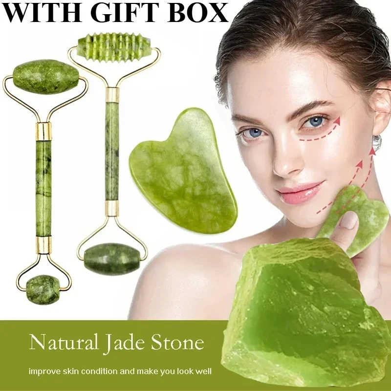 Натуральный нефритовый роллер  – обзор и цена Jade Gua Sha Tool