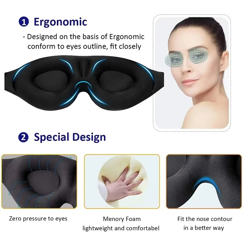Маска для сна из 3D пены с эфф – обзор и цена Sleep Eye Mask 3D